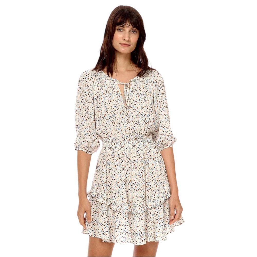 Nwt Stellah Cream Mosiac Print Blouson Dress Size Small​